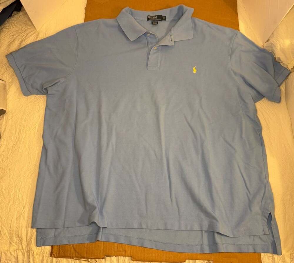 Polo by Ralph Lauren Blue Polo Shirt with Yellow Pony Logo 3XB Big